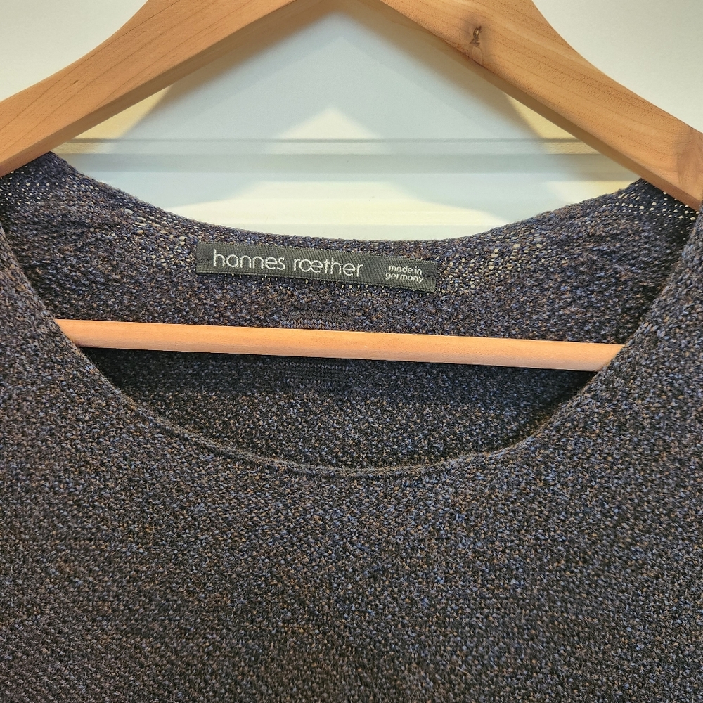 Sz M Hannes Roether 100% Merino Wool Knit Sweater - Picture 3 of 8